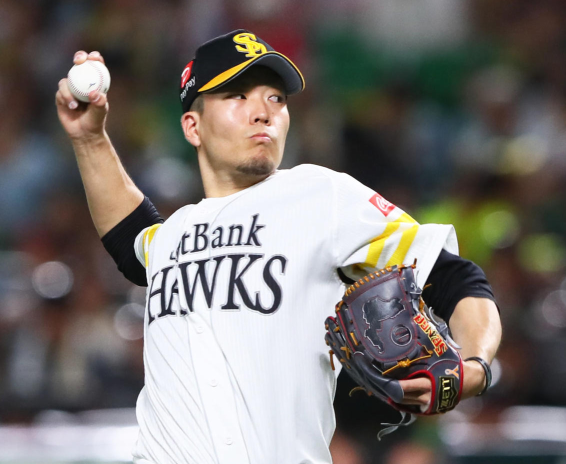 ソフトバンク千賀（2019年10月5日撮影）