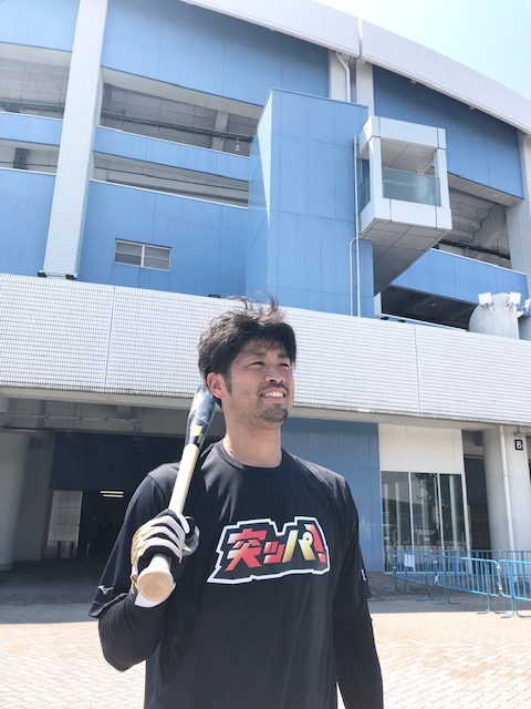 自主練習を行ったロッテ清田（球団提供）