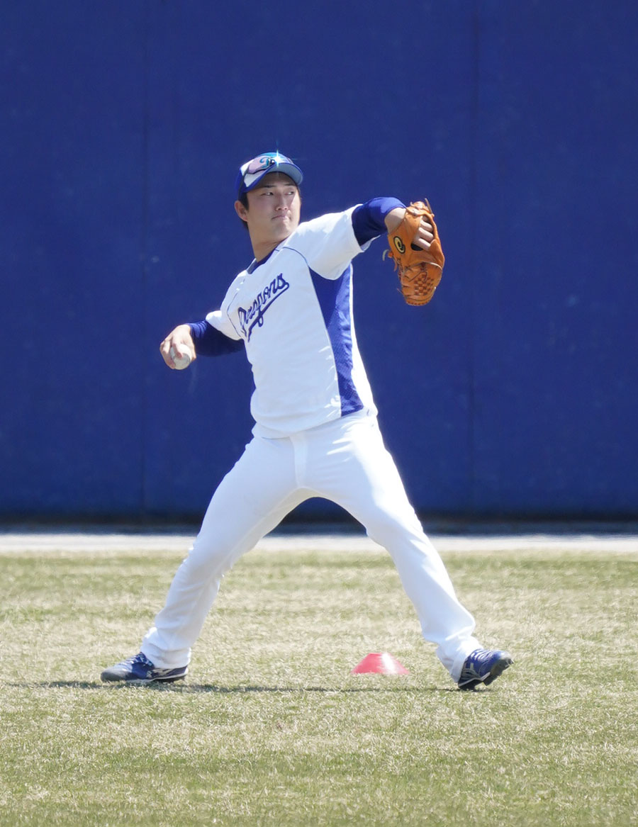 中日藤嶋健人（2020年4月9日撮影）