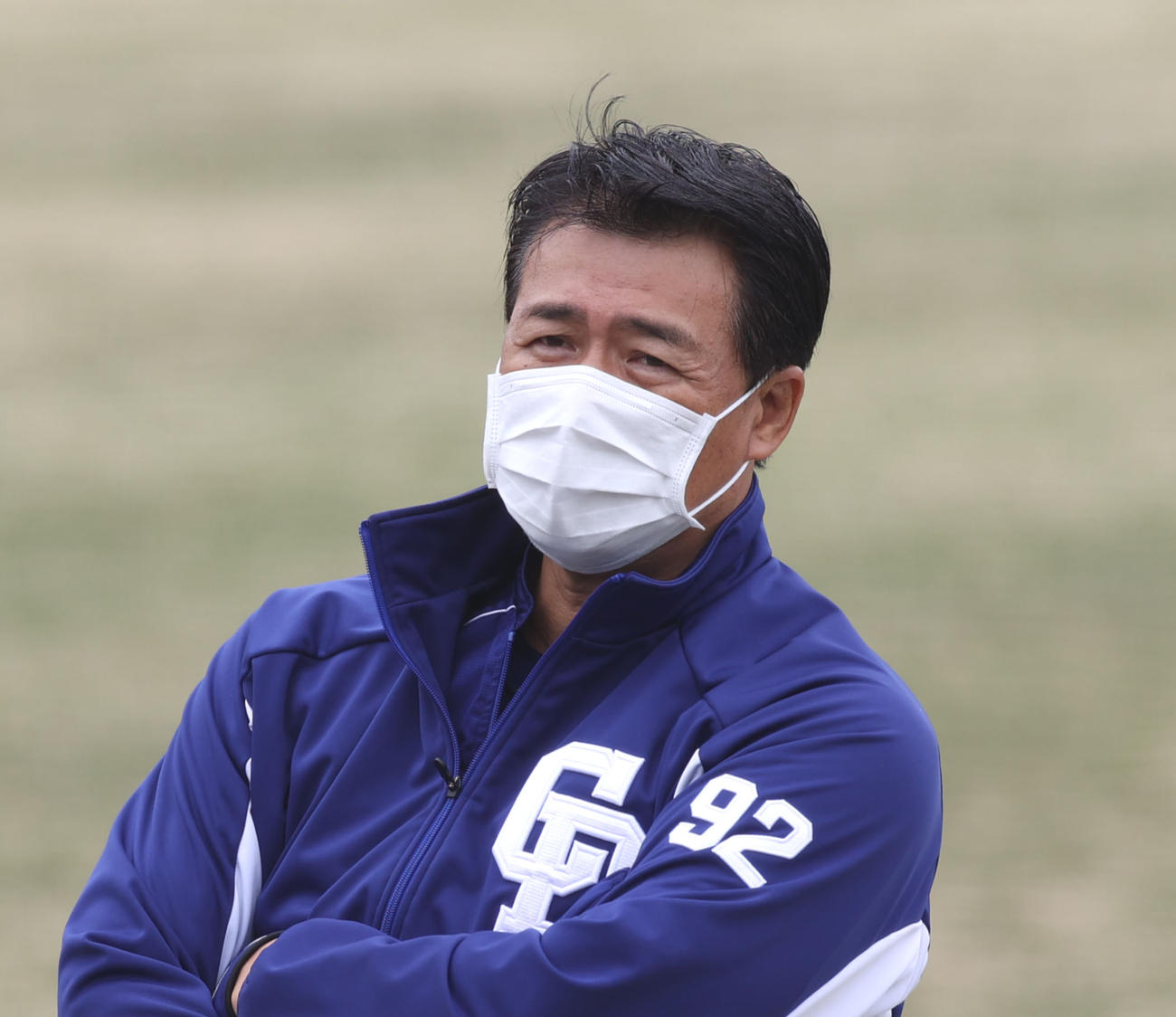 中日与田剛監督（2020年4月12日撮影）
