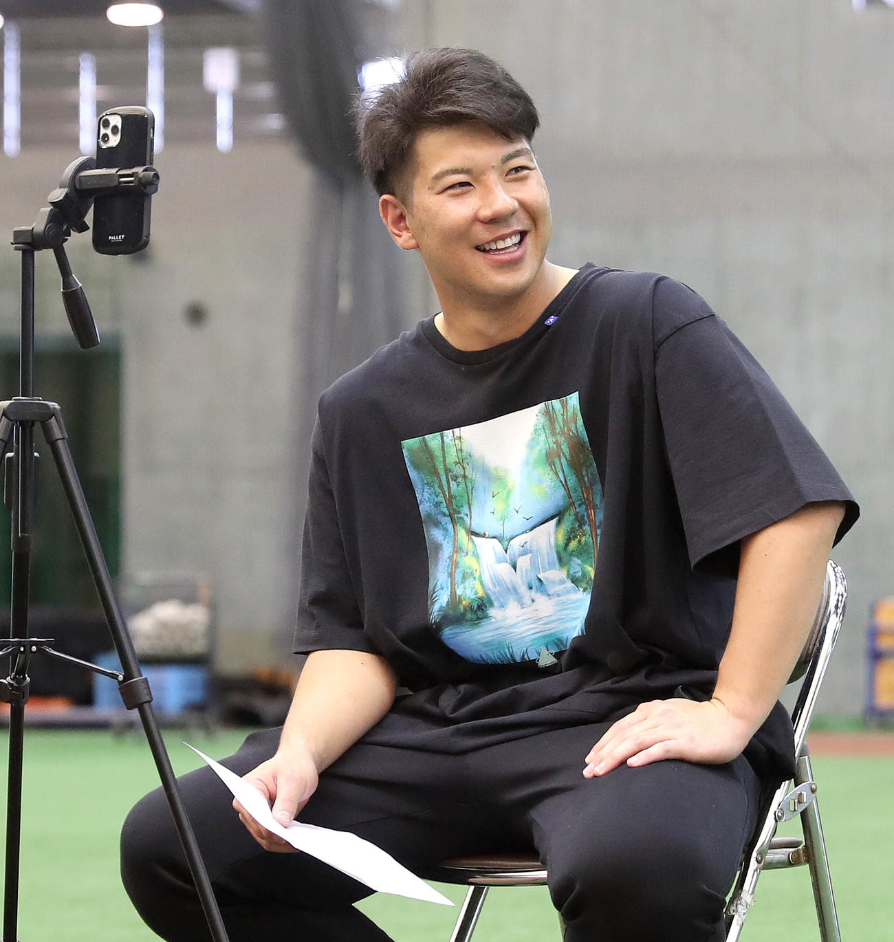 インスタライブを行った巨人炭谷（提供：読売巨人軍）