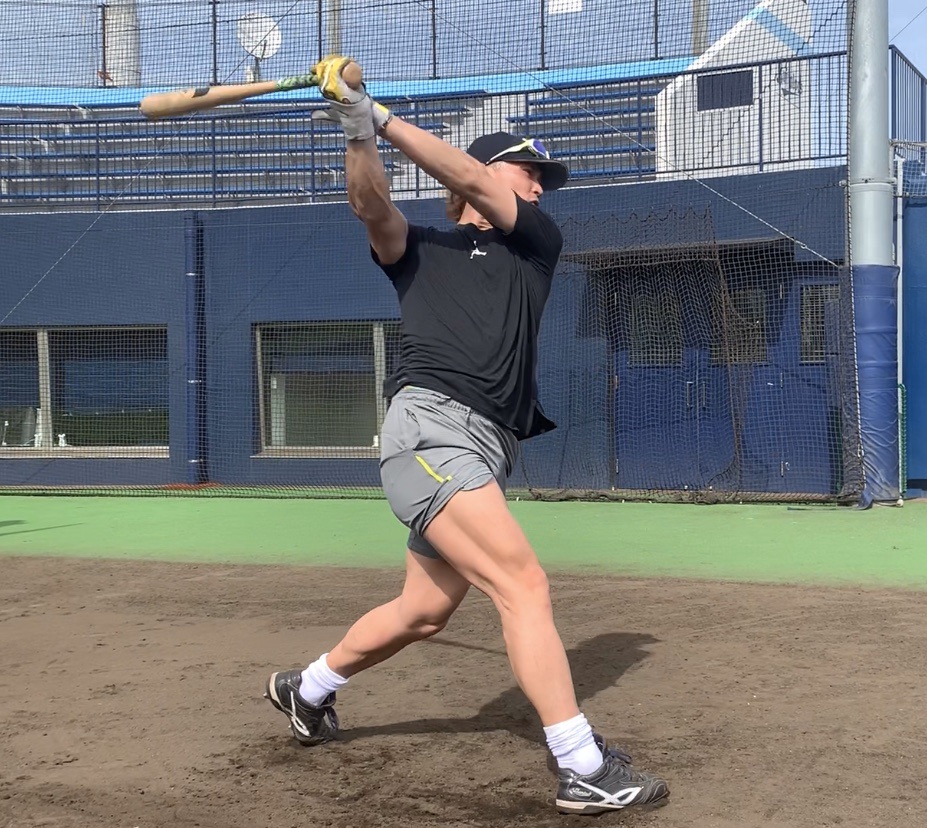 オセアンBSで打撃練習を行うオリックス後藤（球団提供）