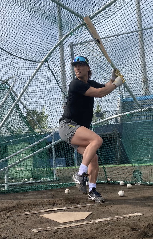 オセアンBSで打撃練習を行うオリックス後藤（球団提供）