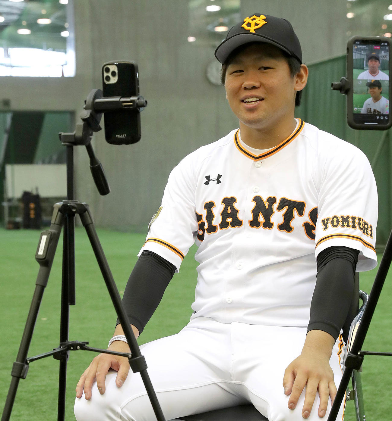 単独でインスタライブを行った巨人田口（提供：読売巨人軍）