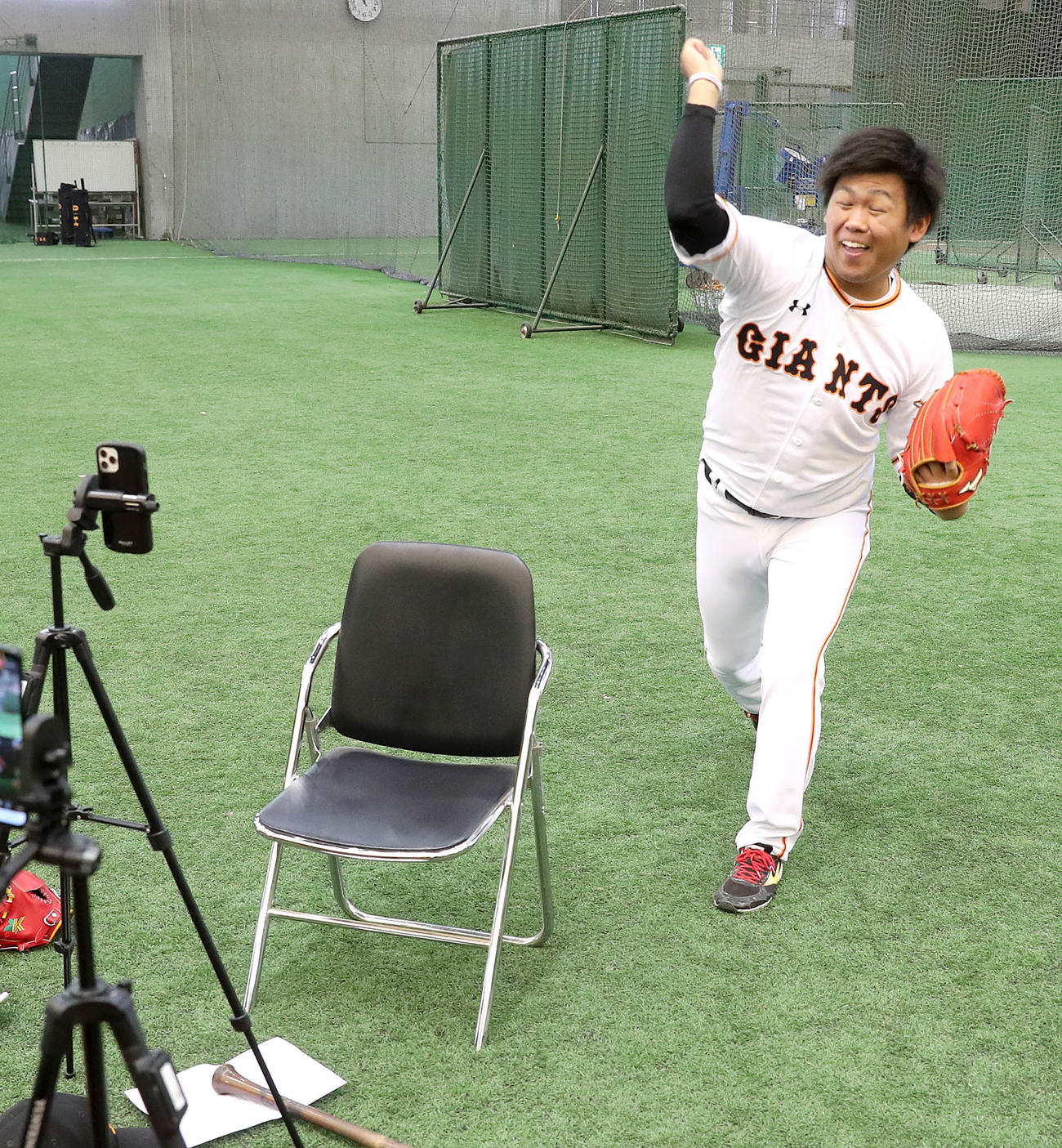 単独でインスタライブを行った巨人田口（提供：読売巨人軍）