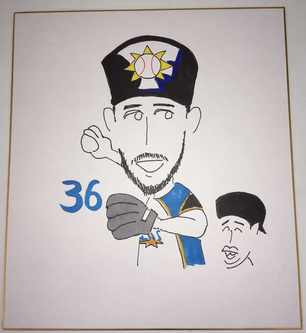 日本ハム木田投手コーチが描いたドリュー・バーヘイゲン投手
