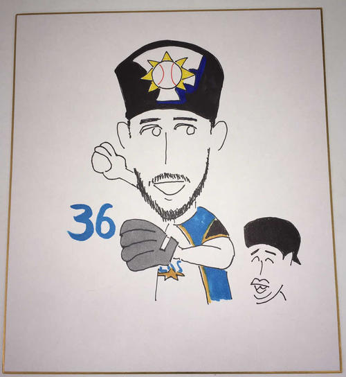 日本ハム木田投手コーチが描いたドリュー・バーヘイゲン投手