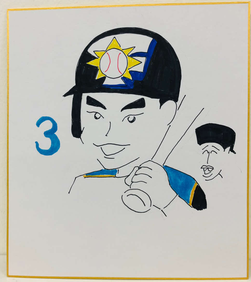 日本ハム木田投手コーチが描いた王柏融外野手