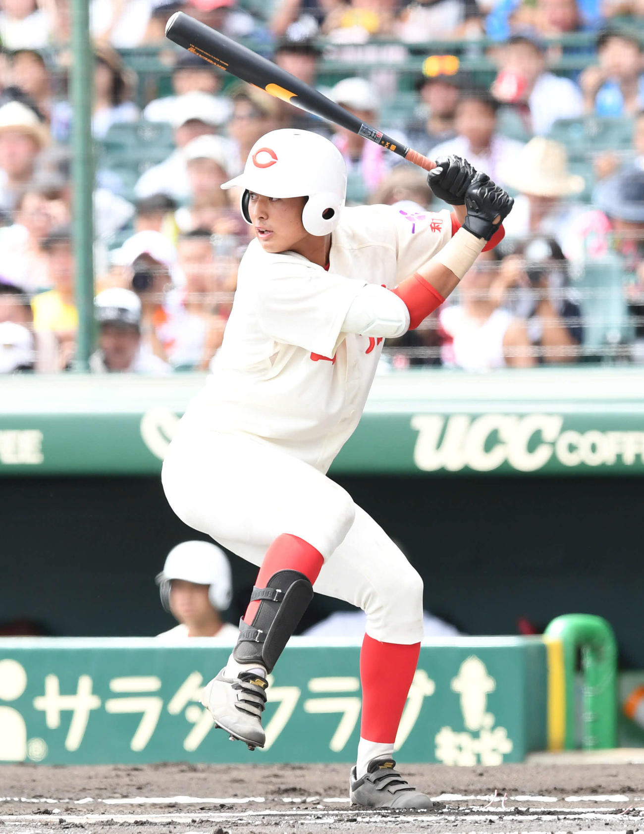 昨年夏の甲子園で打席に立つ智弁和歌山・黒川史陽（2019年8月13日撮影）
