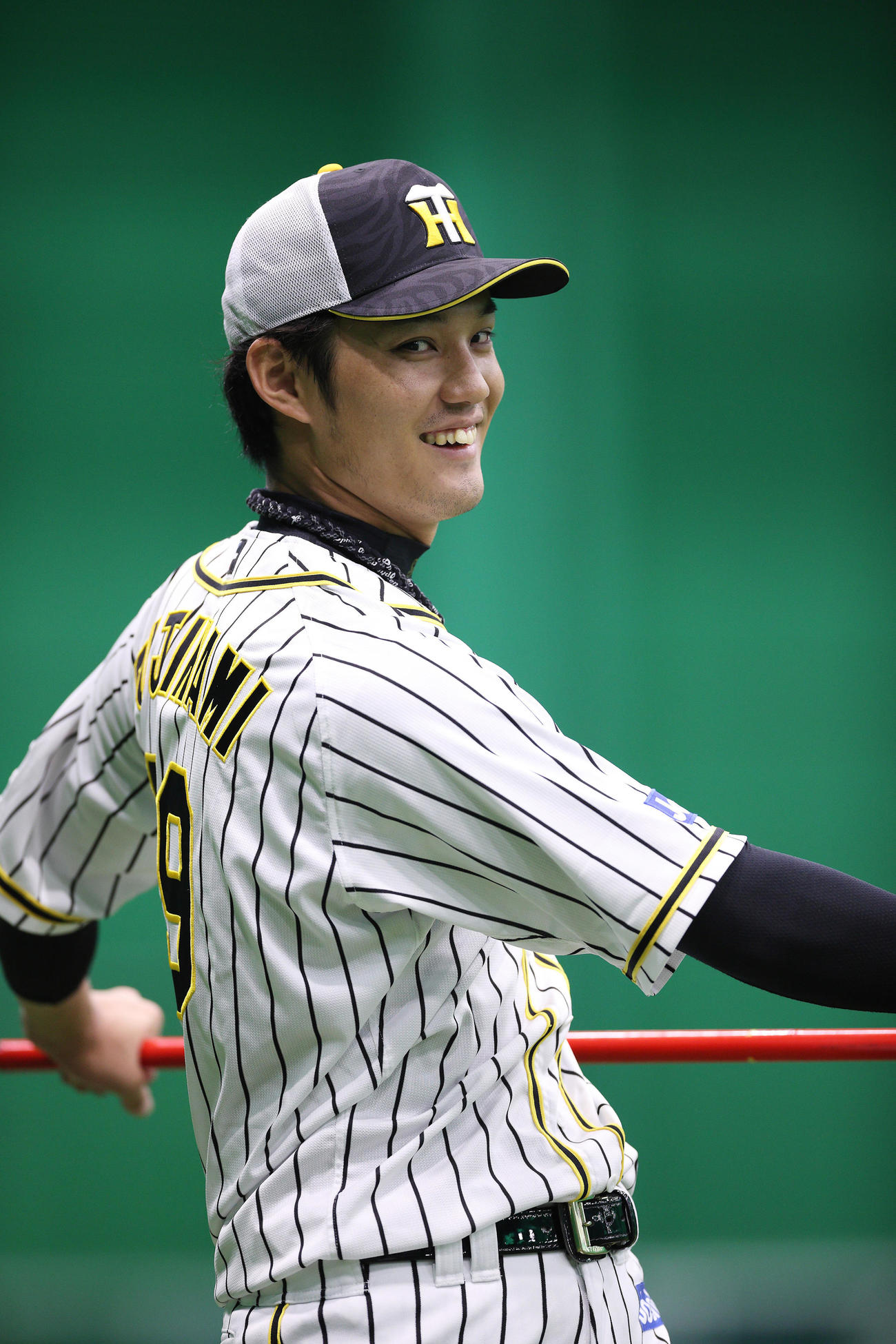 甲子園での練習に合流する藤浪晋太郎（球団提供）