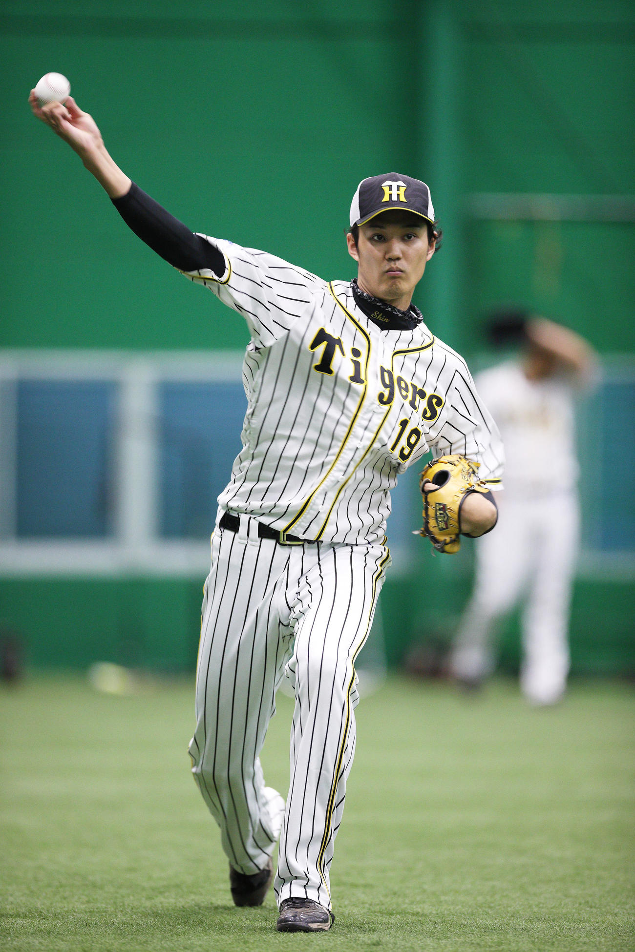 甲子園での練習に合流する藤浪晋太郎（球団提供）