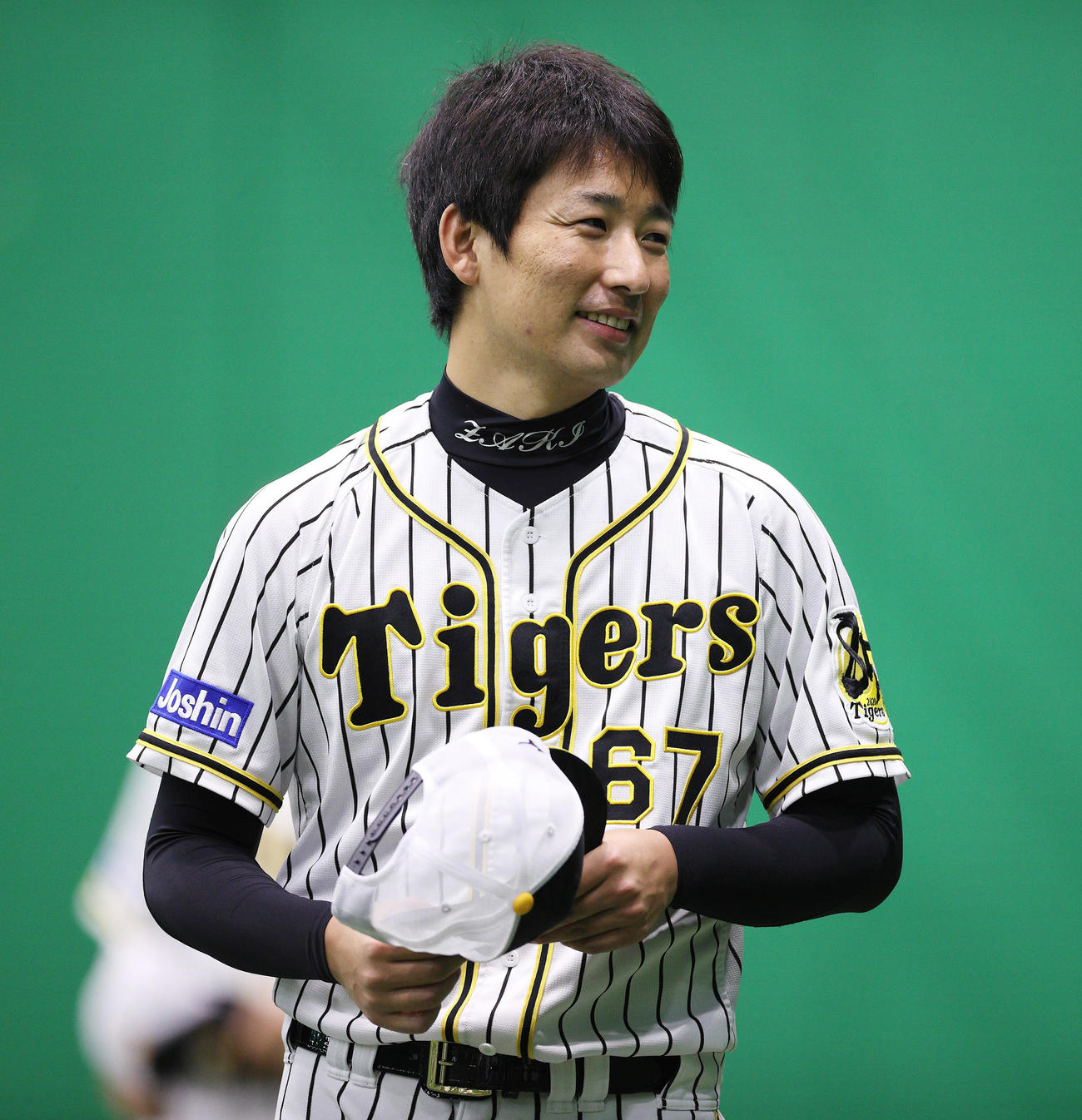 甲子園での練習に合流する岩崎優（球団提供）
