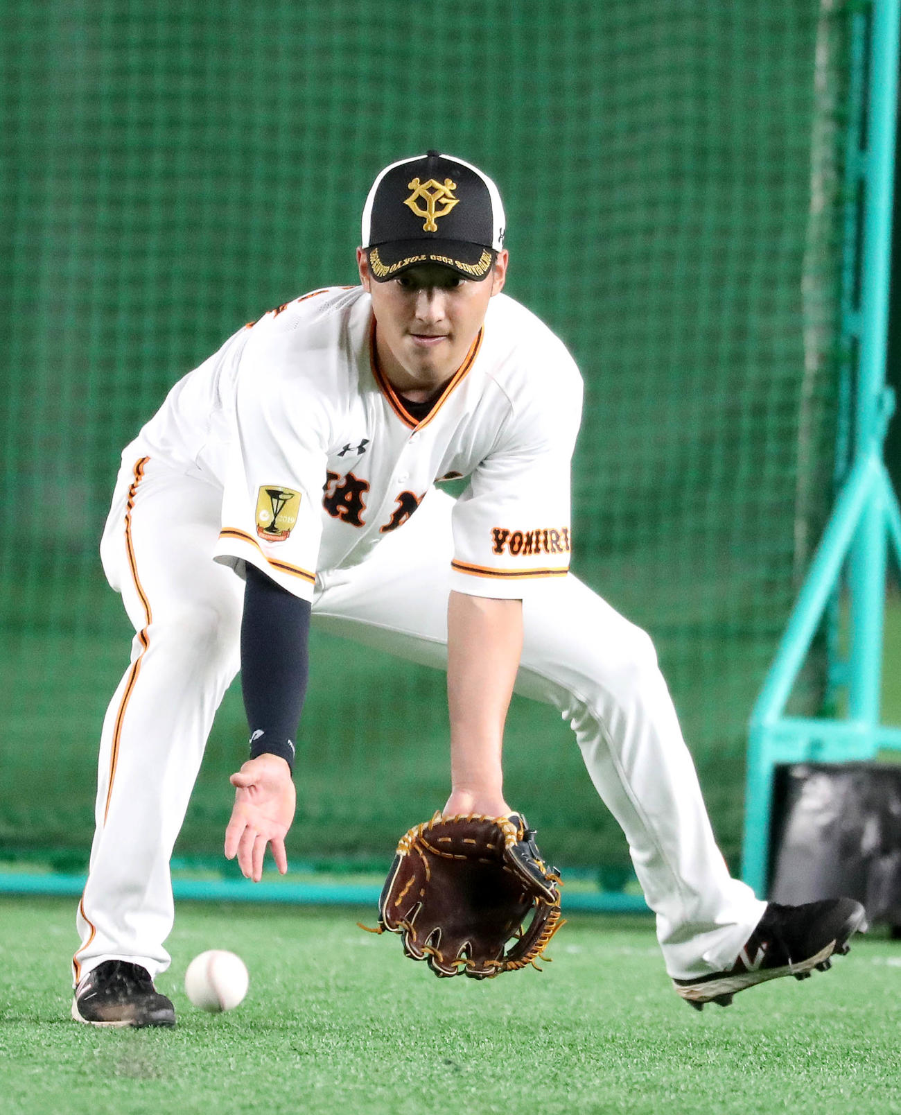 東京ドームでの練習に参加した吉川尚（提供：読売巨人軍）