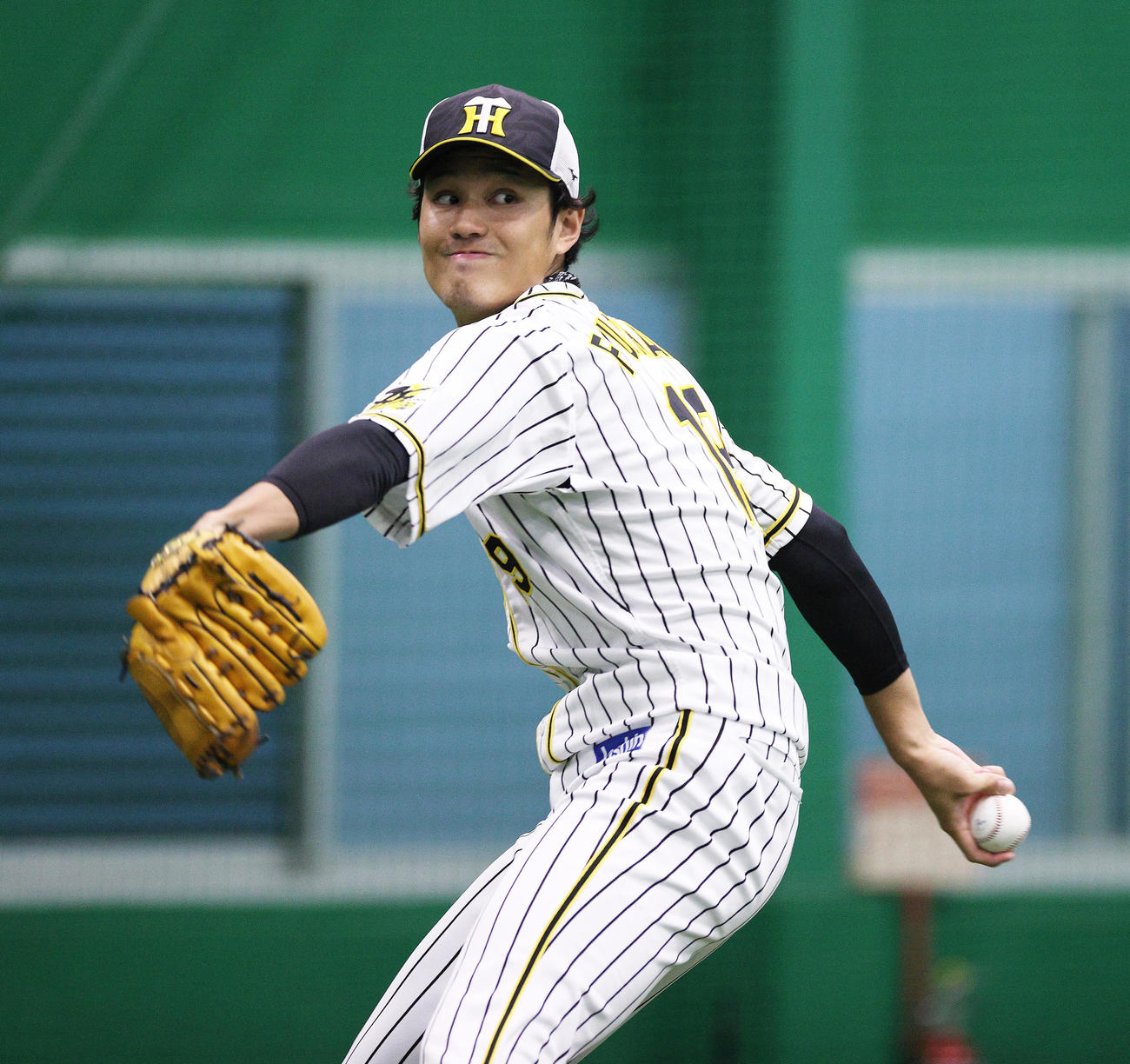 甲子園での練習に合流した藤浪（球団提供）