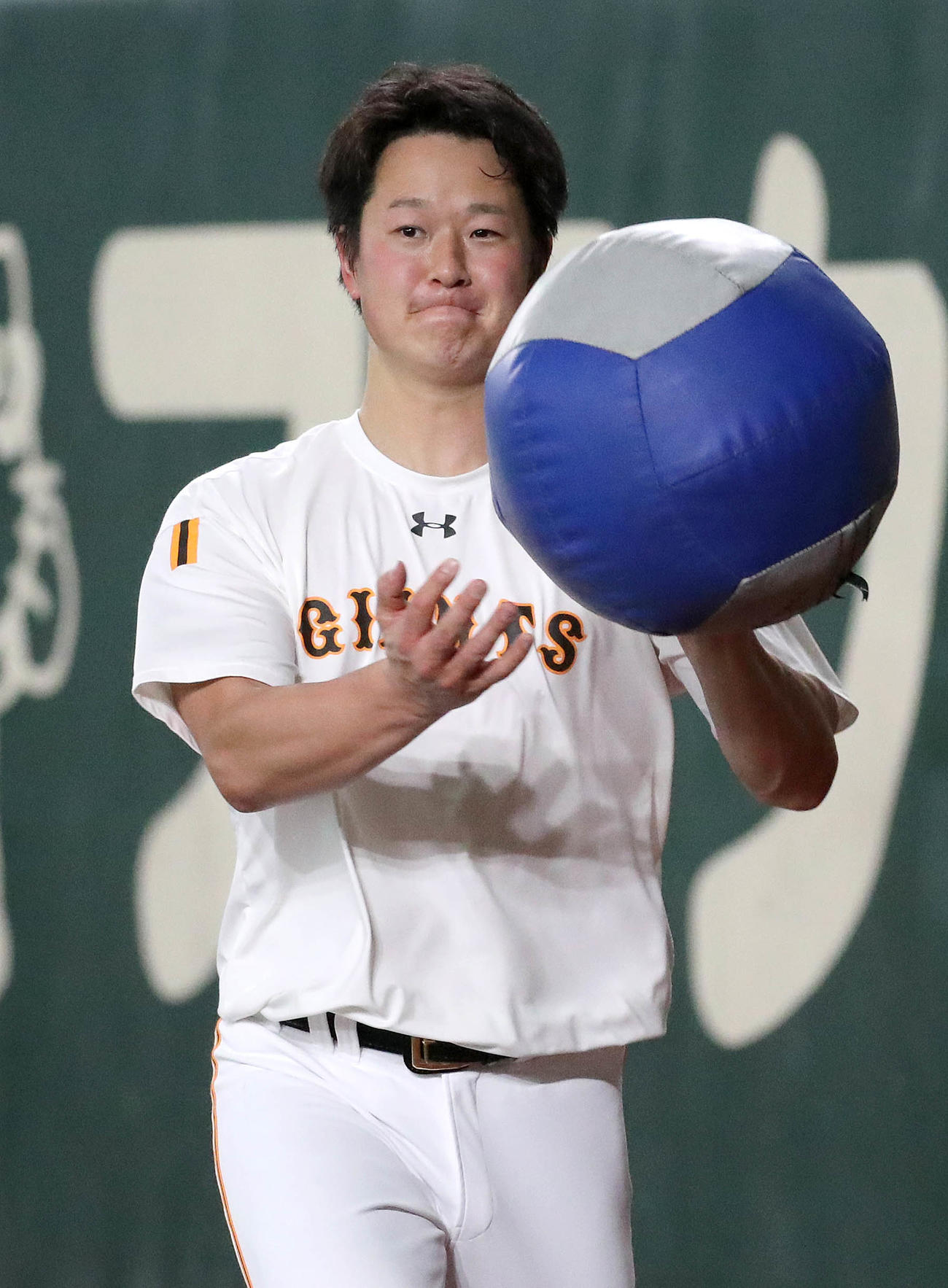東京ドームでの練習に臨んだ巨人中川（提供：読売巨人軍）