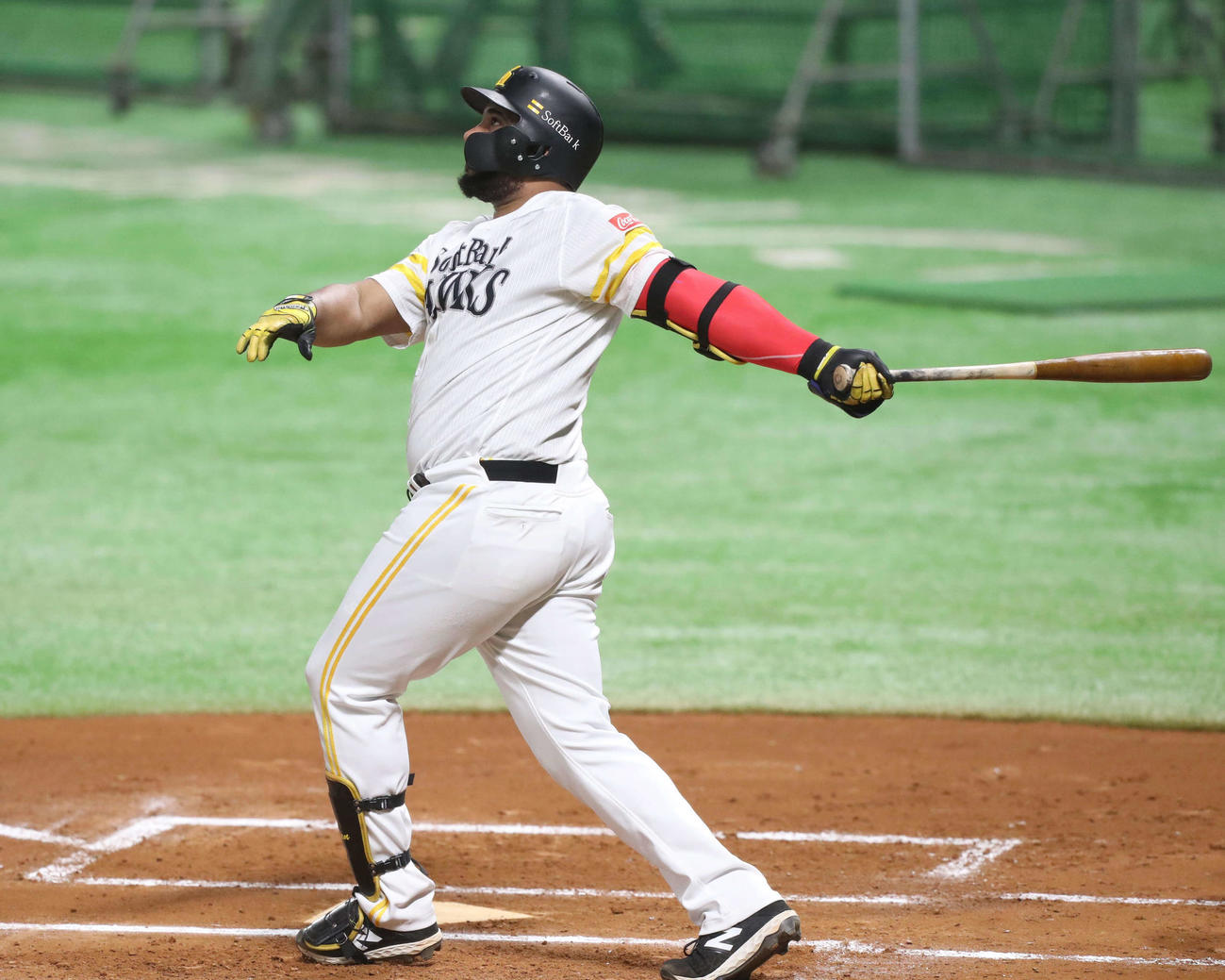 シート打撃で本塁打を放つバレンティン（代表撮影）