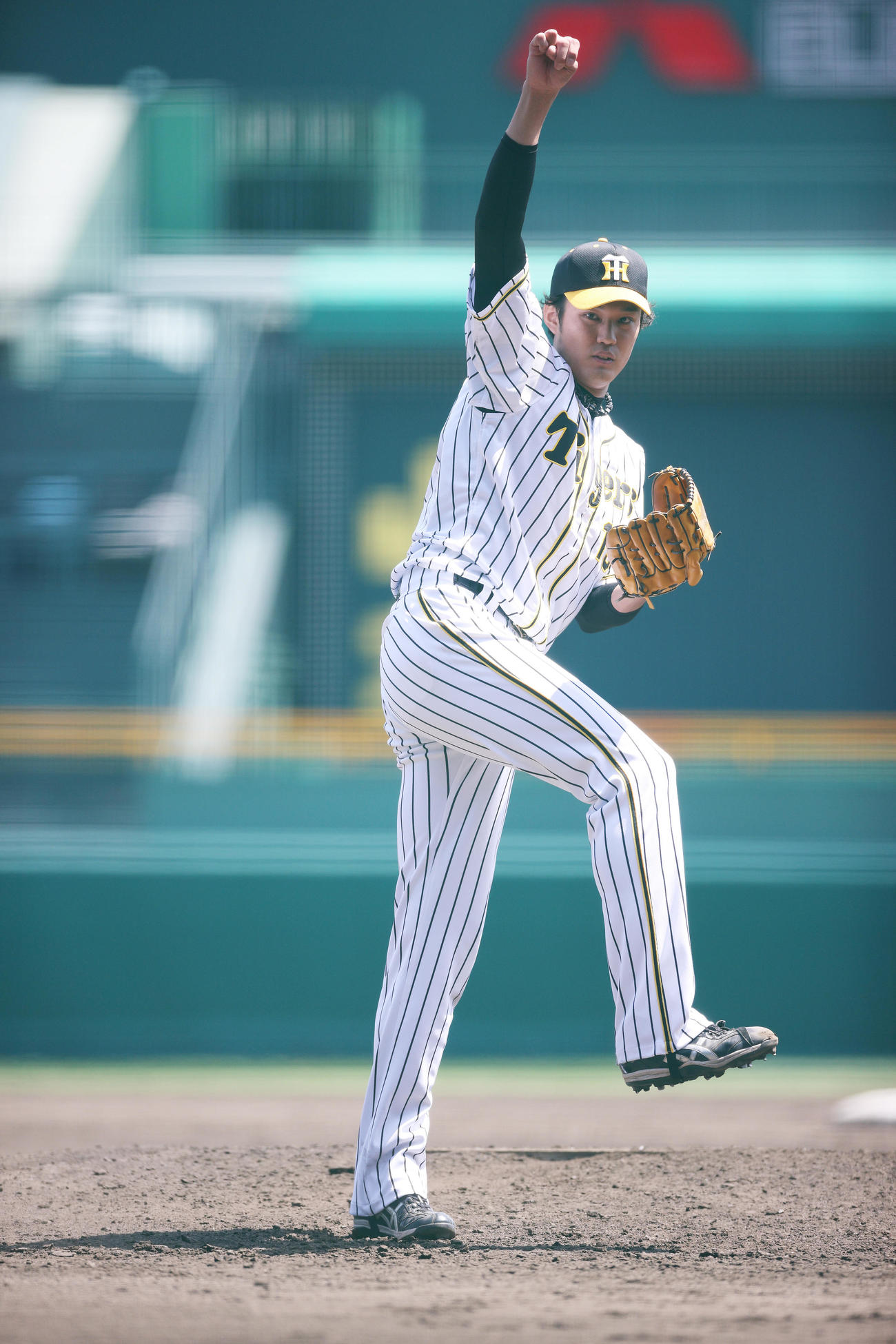 シート打撃に登板する藤浪晋太郎（球団提供）