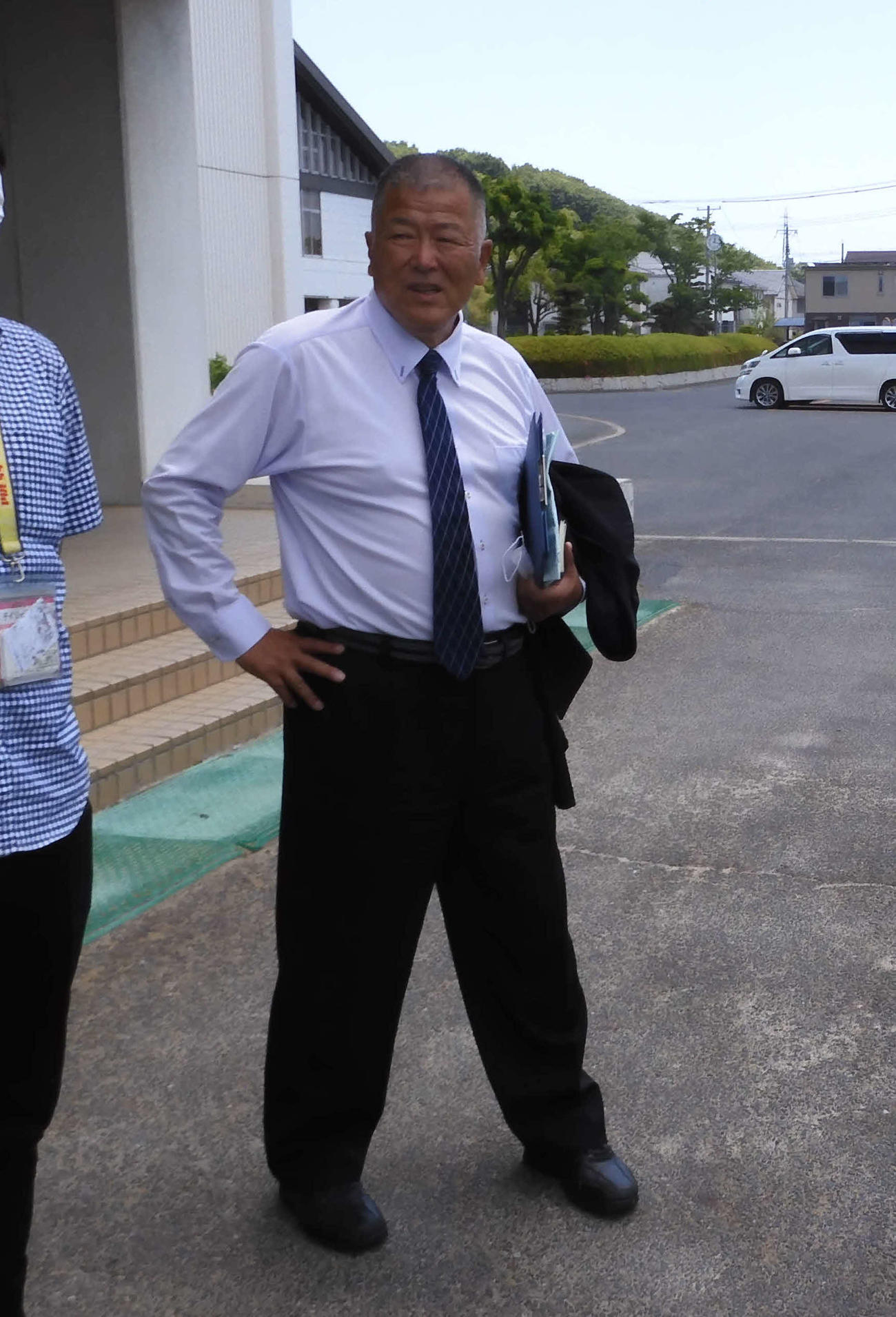 臨時の監督会議に出席した創志学園・長沢宏行監督