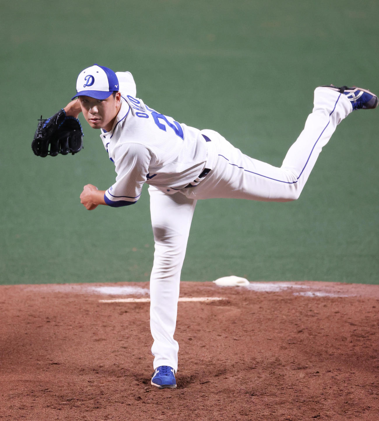 シート打撃に登板する大野雄大