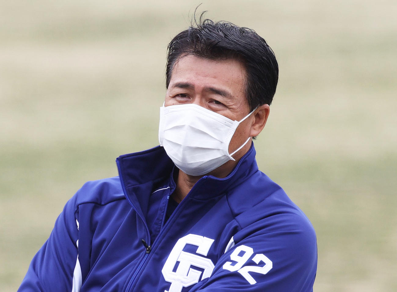 中日与田剛監督（2020年4月12日撮影）