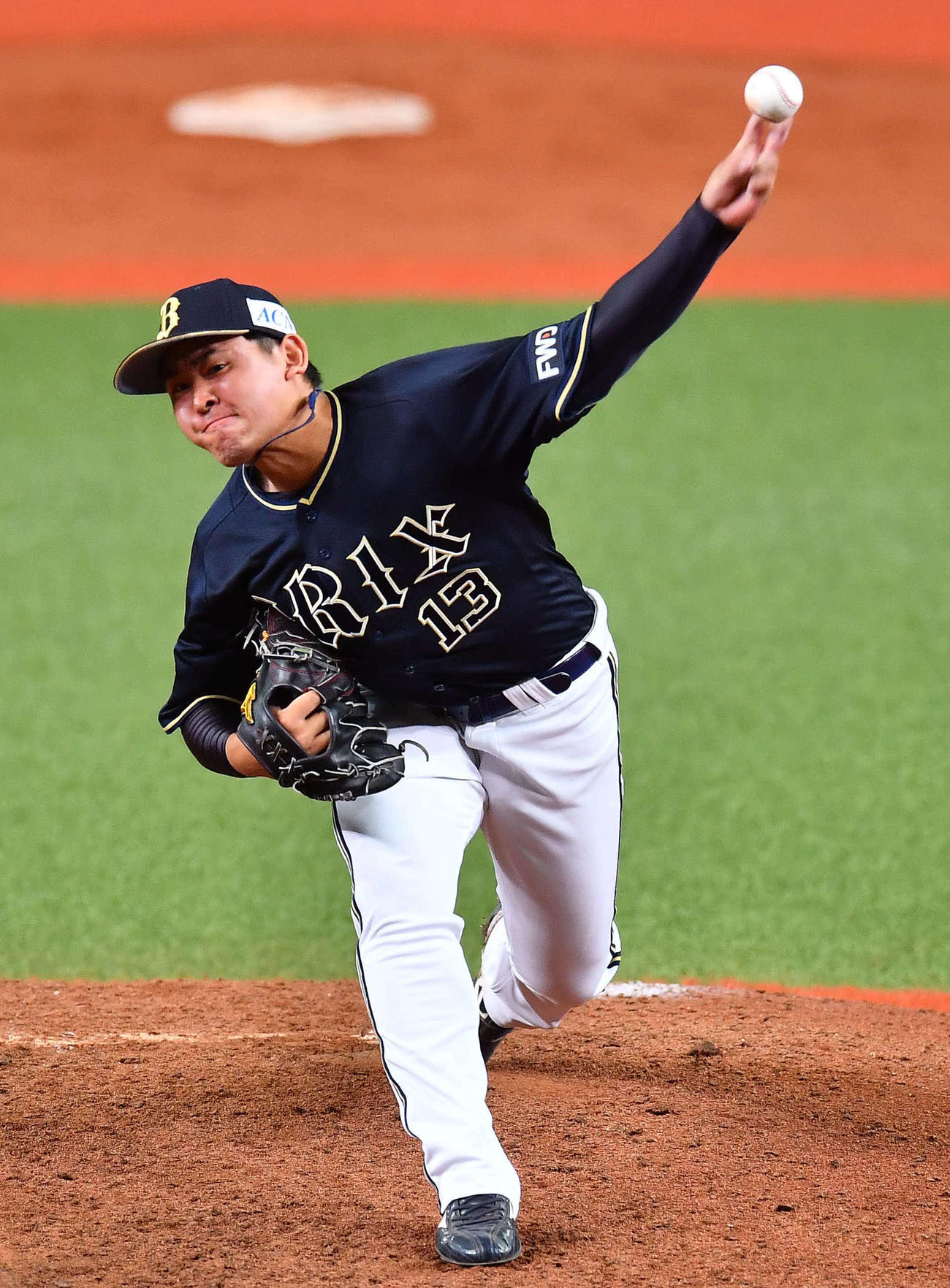 紅白戦の7回から登板し2イニングを無失点に抑えた宮城（撮影・上田博志）