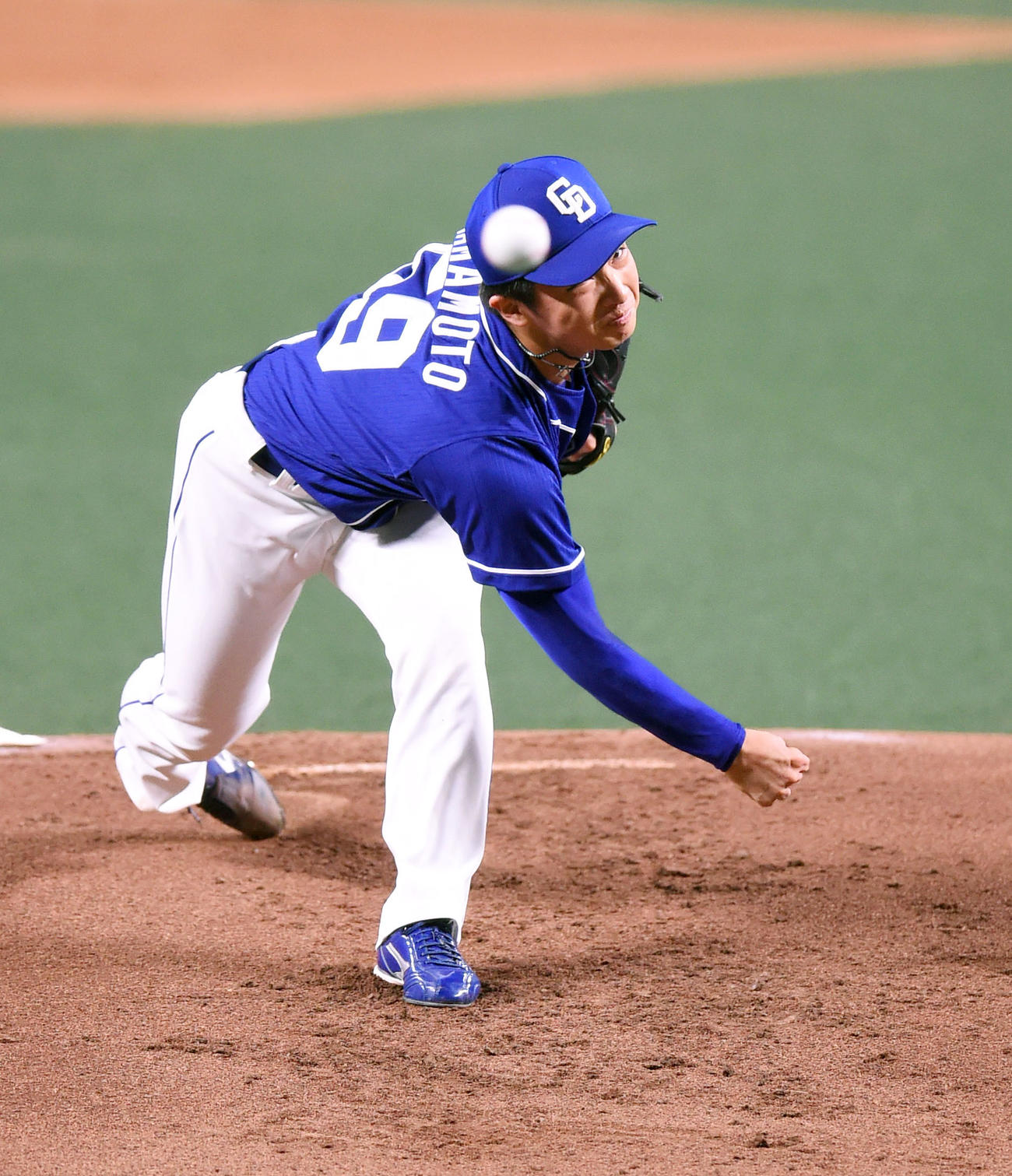 紅組先発の山本（撮影・森本幸一）