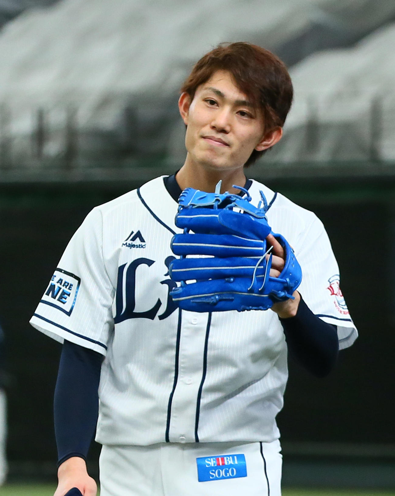 西武紅白戦　白組先発の今井は3回無失点の好投を見せた（撮影・足立雅史）