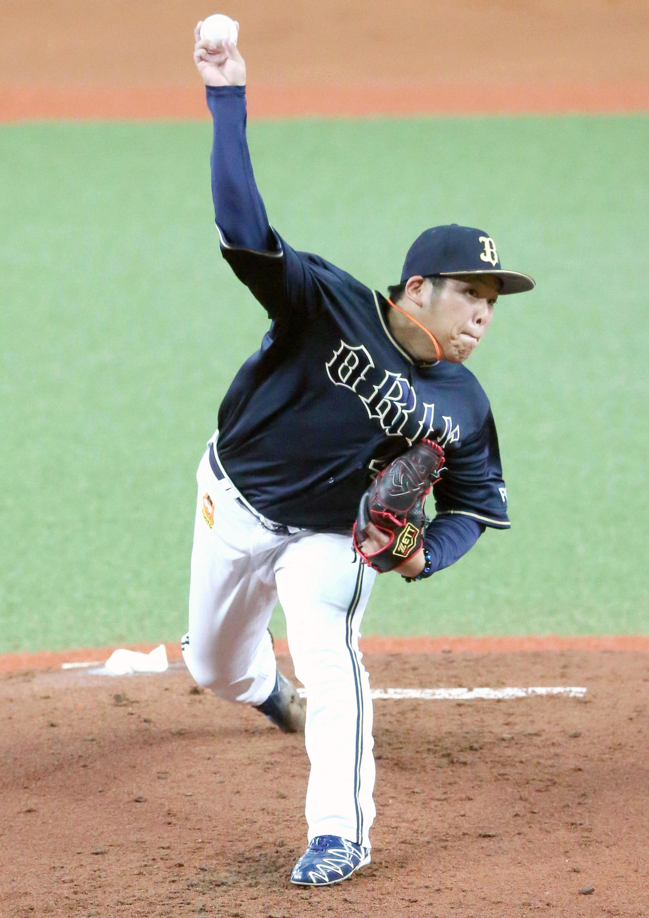 オリックス紅白戦　紅組先発の沢田（撮影・上山淳一）