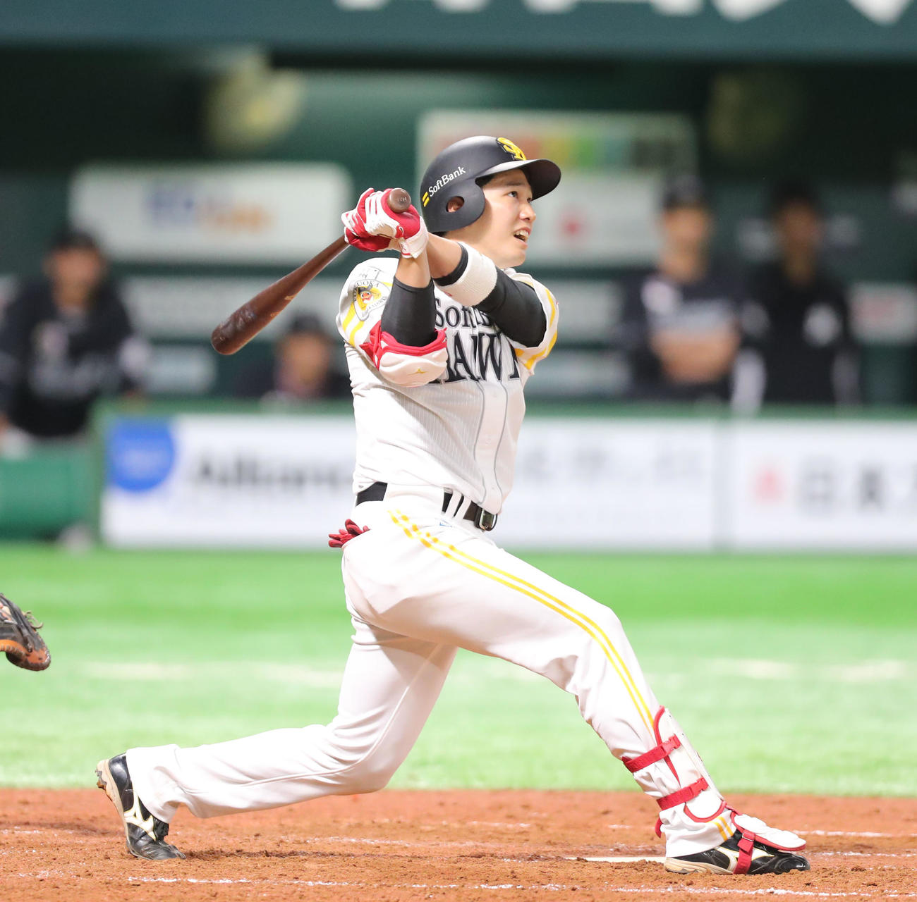 ソフトバンク栗原陵矢（2020年3月21日撮影）