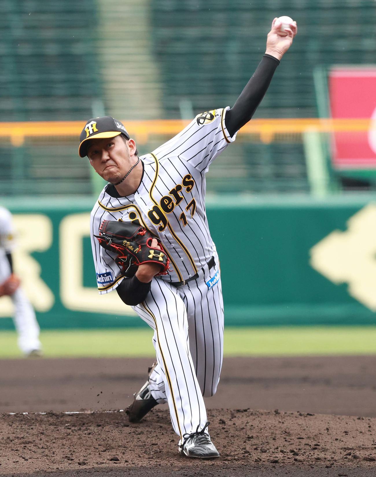白組先発の岩貞（代表撮影）