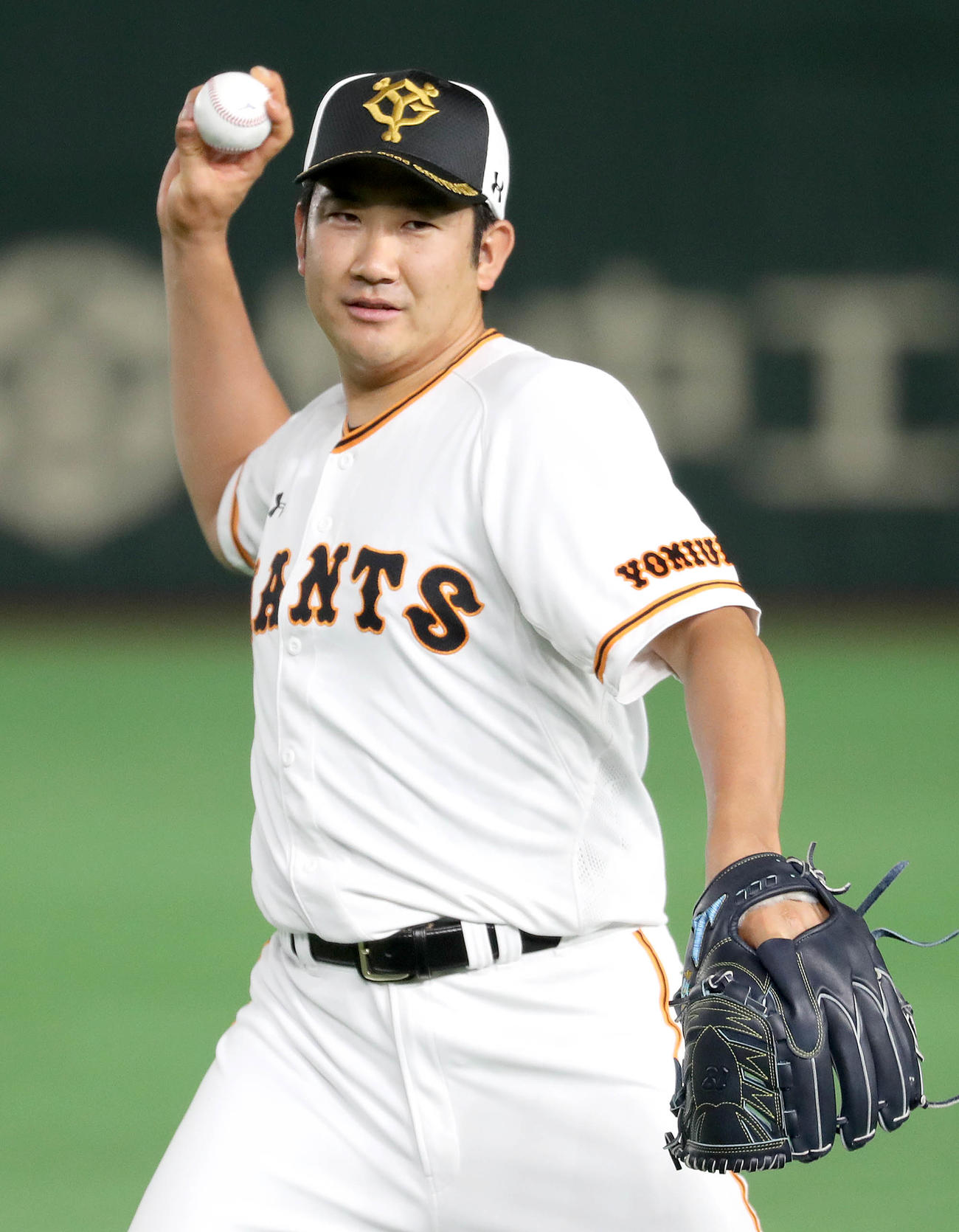 東京ドームでの練習に参加した巨人菅野（提供：読売巨人軍）