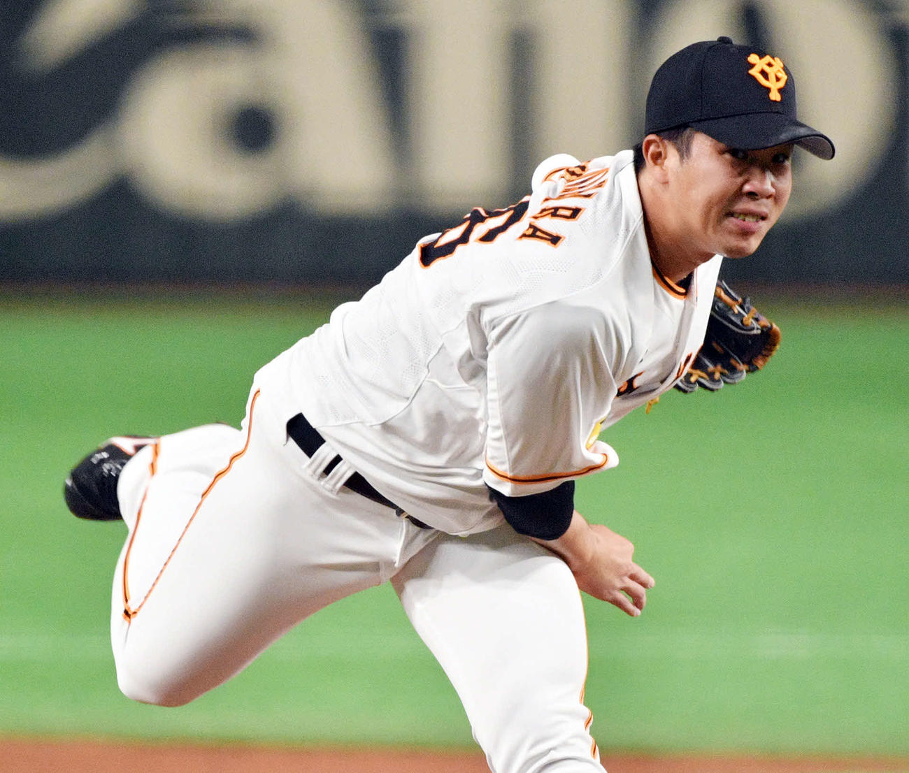 巨人鍬原拓也（2020年3月14日撮影）