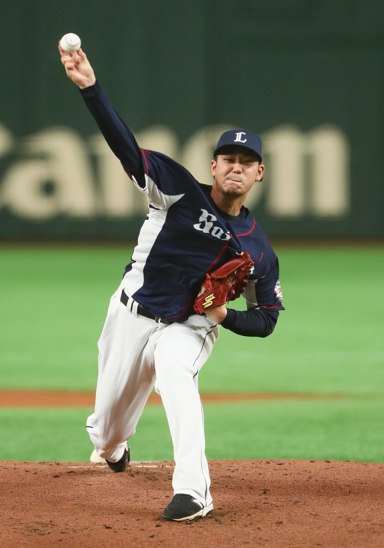 練習試合　巨人対西武　西武先発の高橋光（撮影・足立雅史）