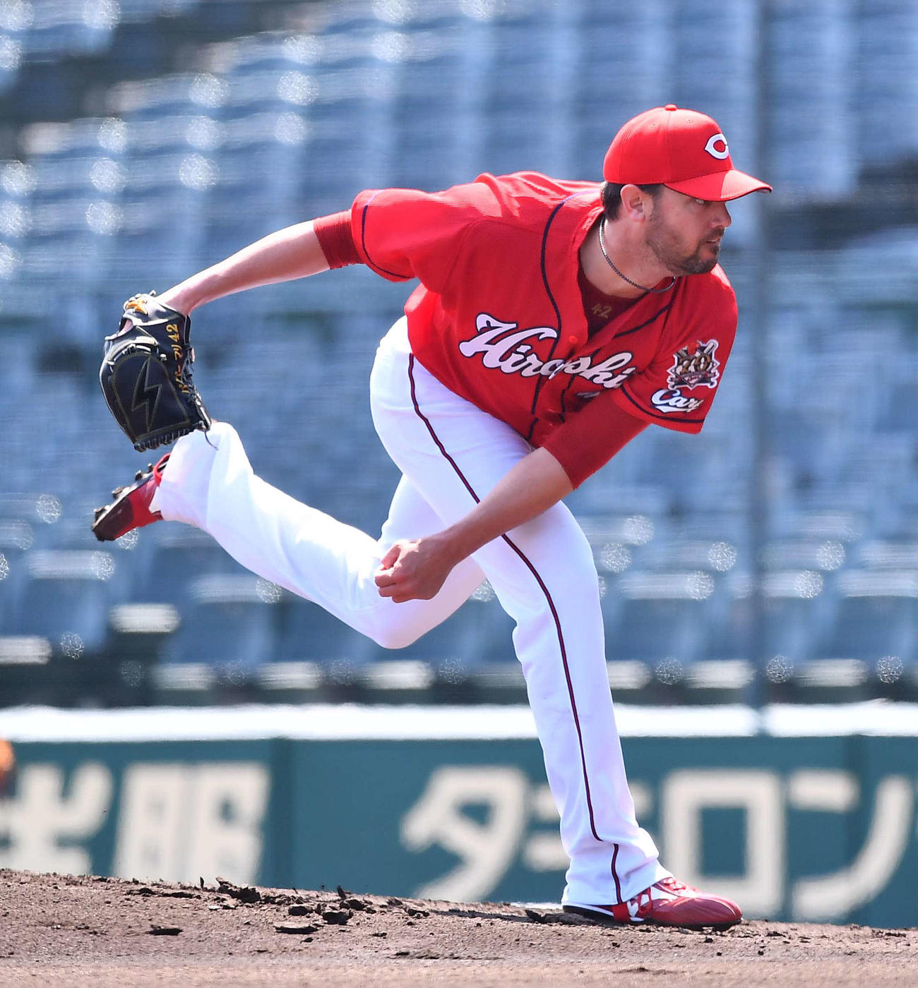 阪神対広島　広島先発クリス・ジョンソン（撮影・上田博志）