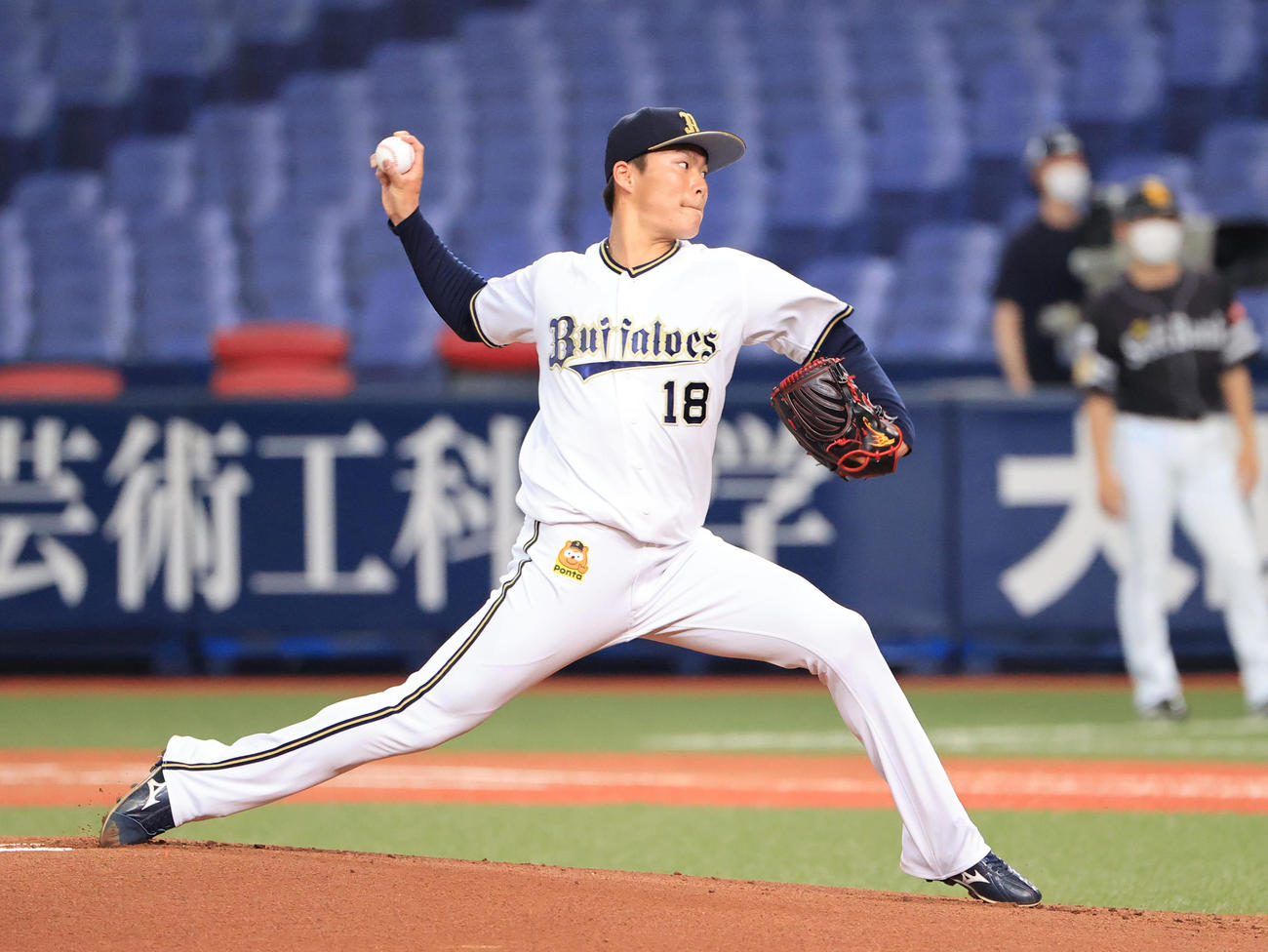 オリックス対ソフトバンク　オリックス先発山本（撮影・清水貴仁）