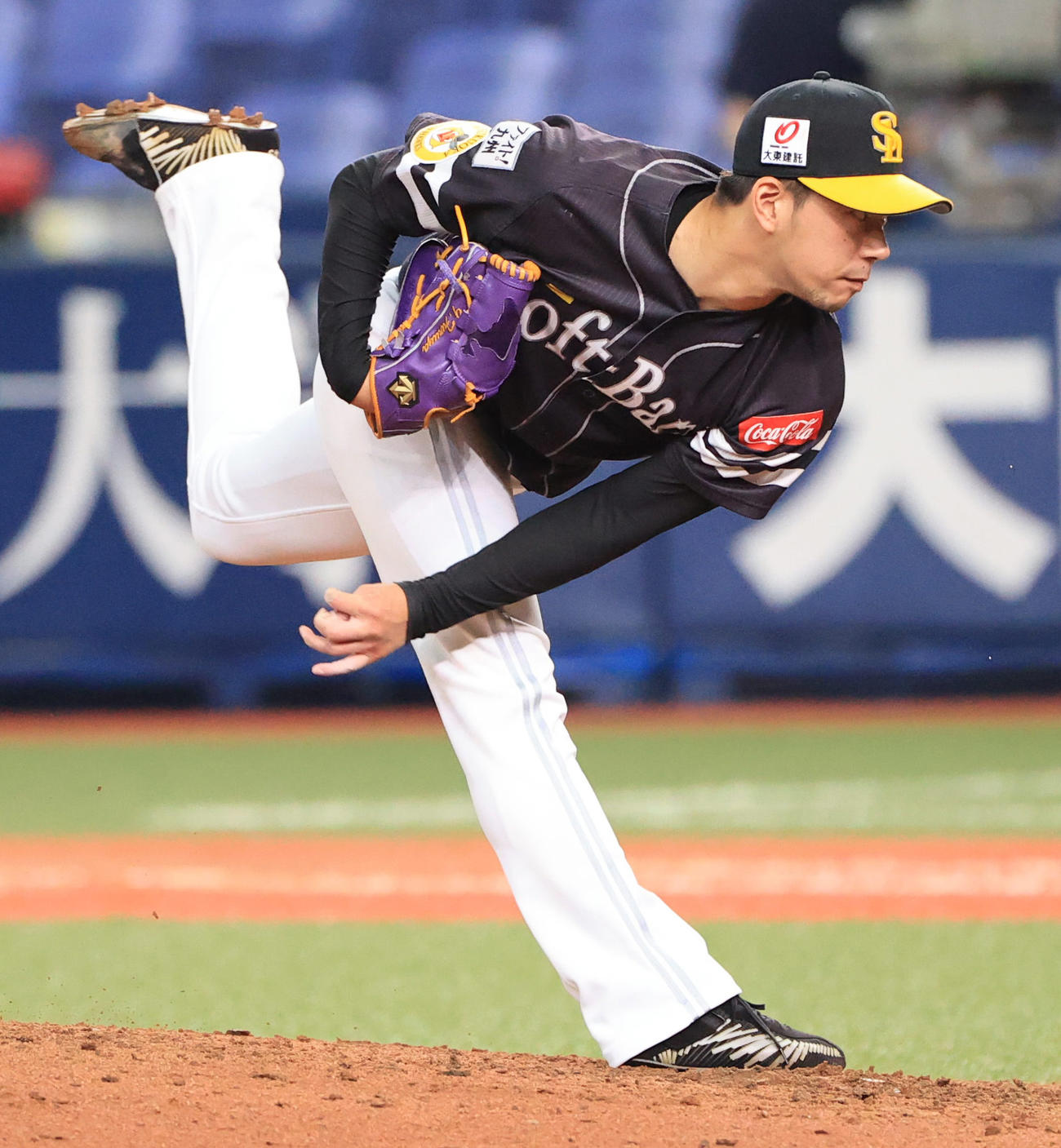 オリックス対ソフトバンク　6回に登板する古谷優人（撮影・清水貴仁）