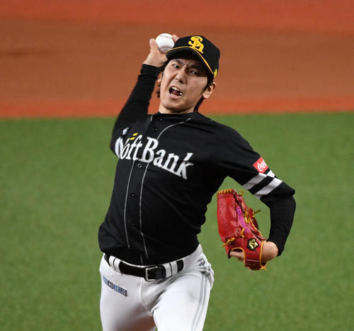 オリックス対ソフトバンク ソフトバンク先発の石川(撮影・前岡正明)
