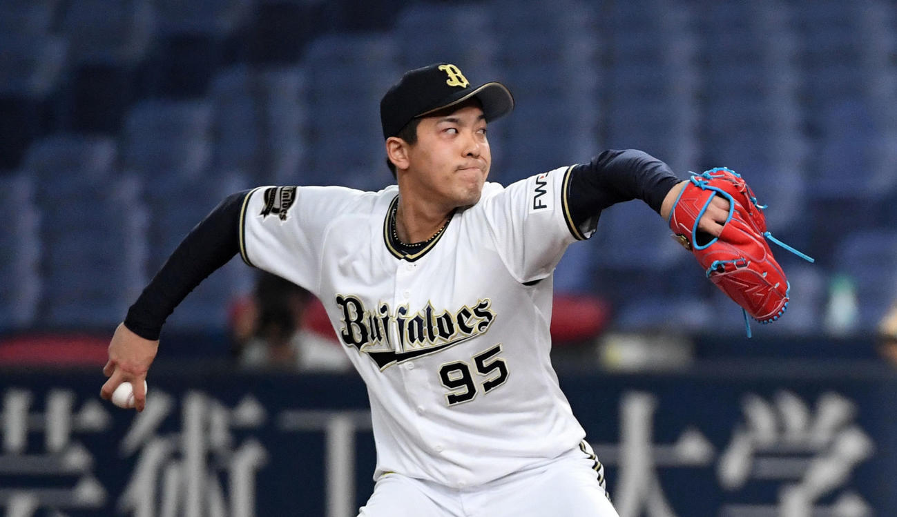 オリックス対ソフトバンク　オリックス5番手の神戸（撮影・前岡正明）