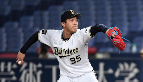 オリックス対ソフトバンク オリックス5番手の神戸(撮影・前岡正明)