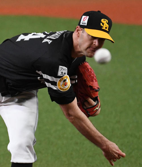 オリックス対ソフトバンク ソフトバンク先発のバンデンハーク(撮影・前岡正明)