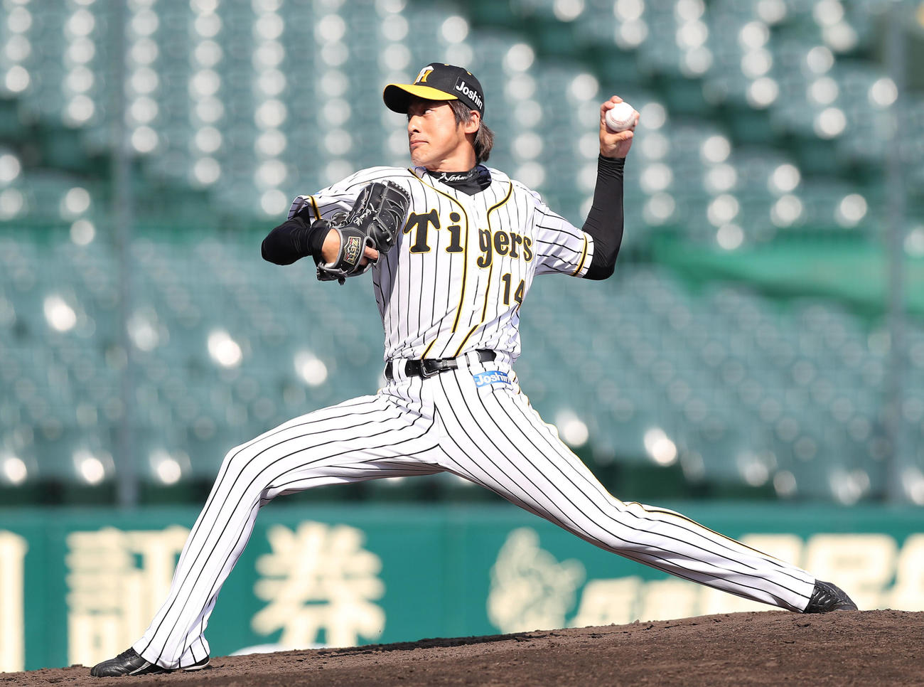 阪神対広島　6回表、打者3人を6球で仕留めた能見（撮影・前田充）