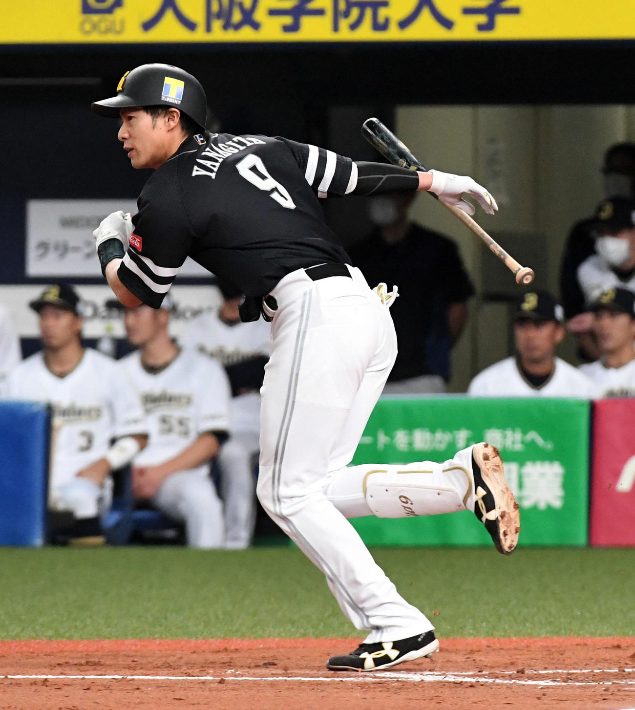 オリックス対ソフトバンク　3回表ソフトバンク1死三塁、柳田は中前同点適時打を放つ（撮影・前岡正明）