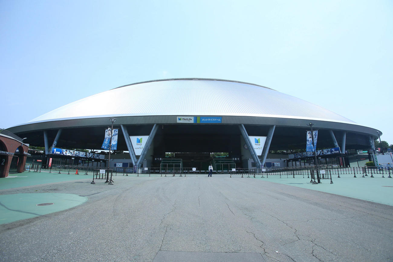 西武対中日　無観客での練習試合が行われるメットライフドーム（撮影・足立雅史）