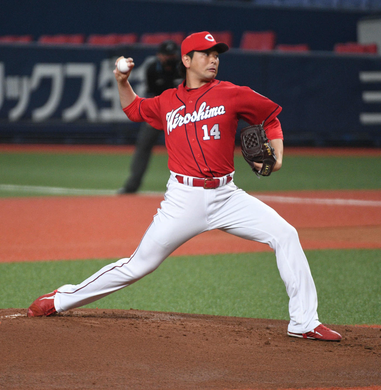 オリックス対広島　広島先発の大瀬良（撮影・渦原淳）