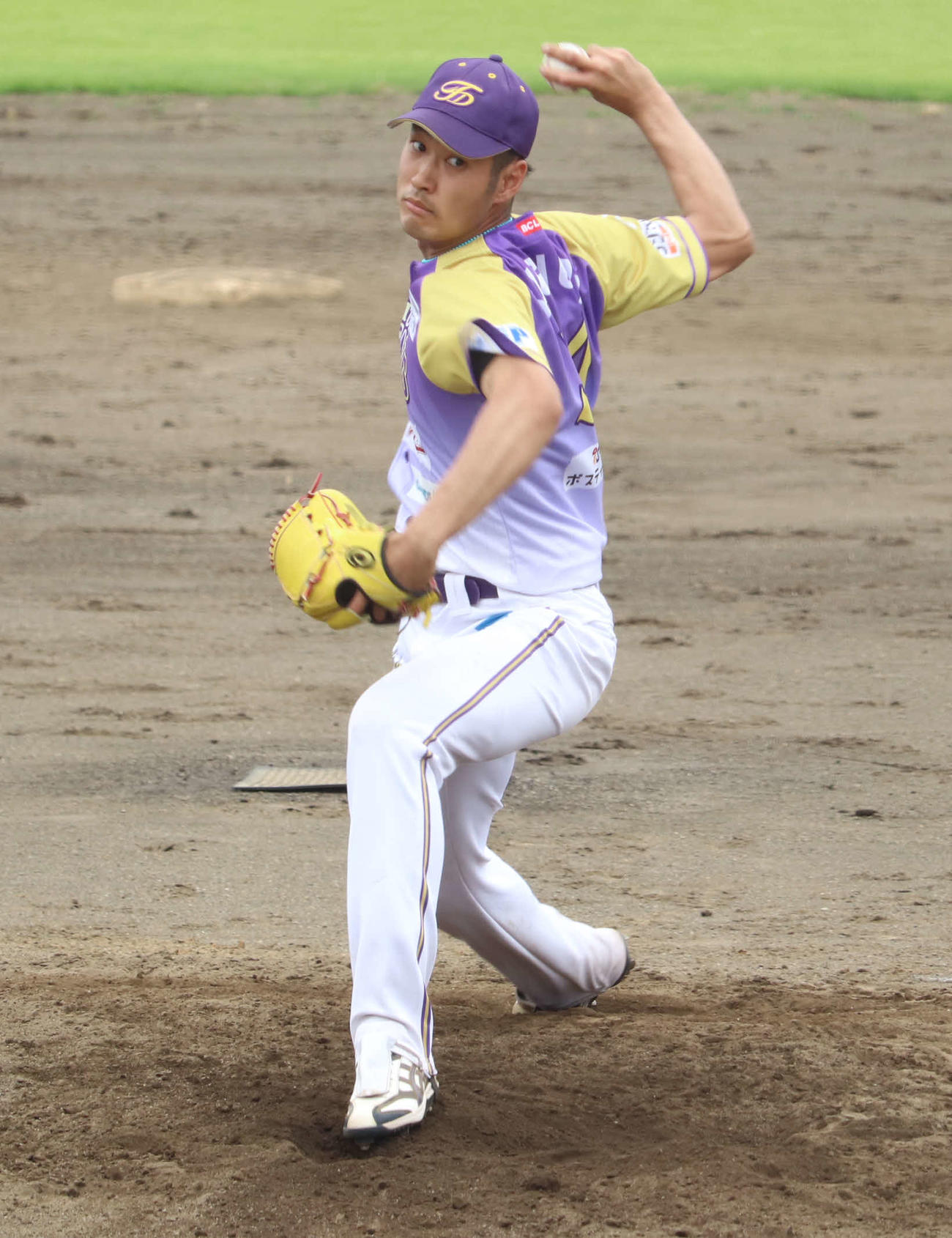 シート打撃に初登板したBC神奈川の杉浦（撮影・湯本勝大）