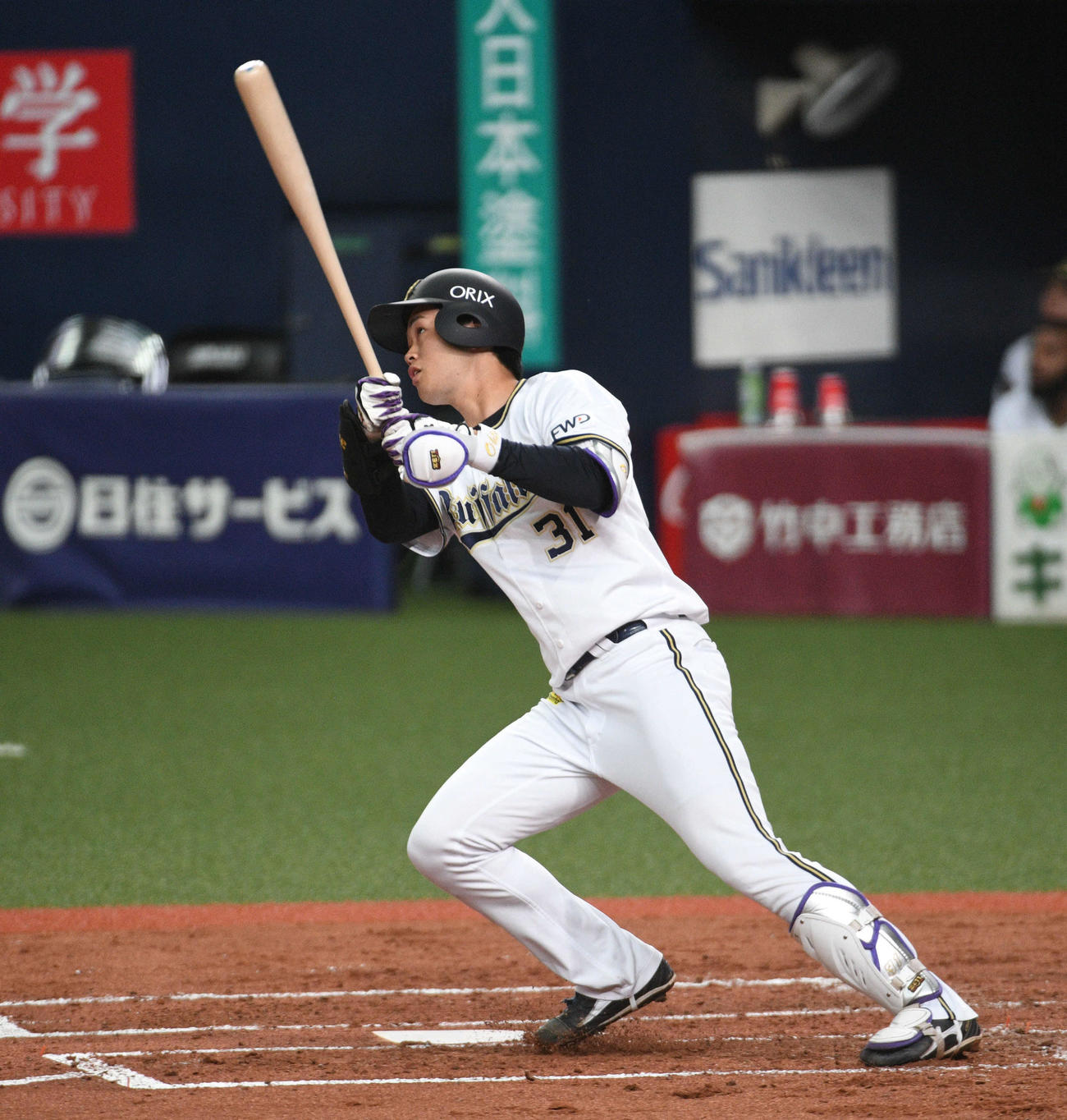 オリックス対広島　2回裏オリックス無死一塁、太田は2点本塁打を放つ（撮影・渦原淳）