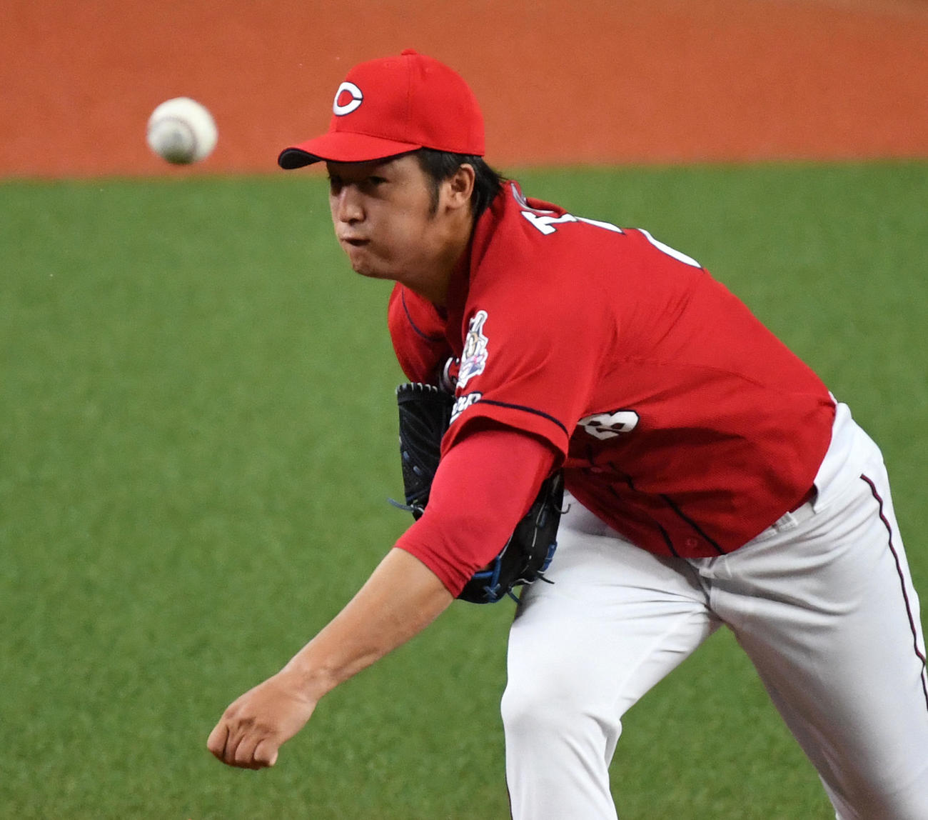 オリックス対広島　広島先発の床田（撮影・前岡正明）
