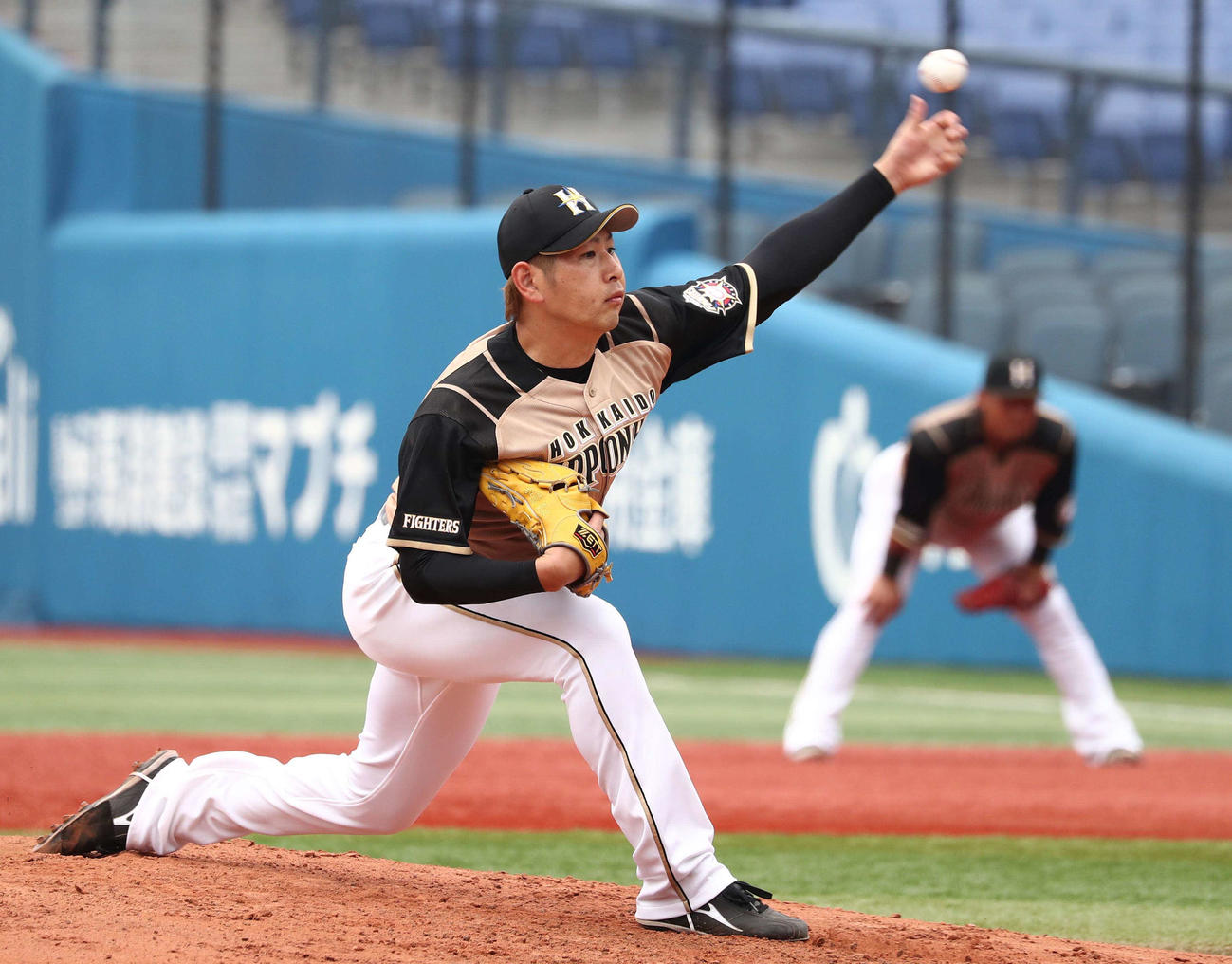 DeNA対日本ハム　4回から登板の加藤（撮影・黒川智章）