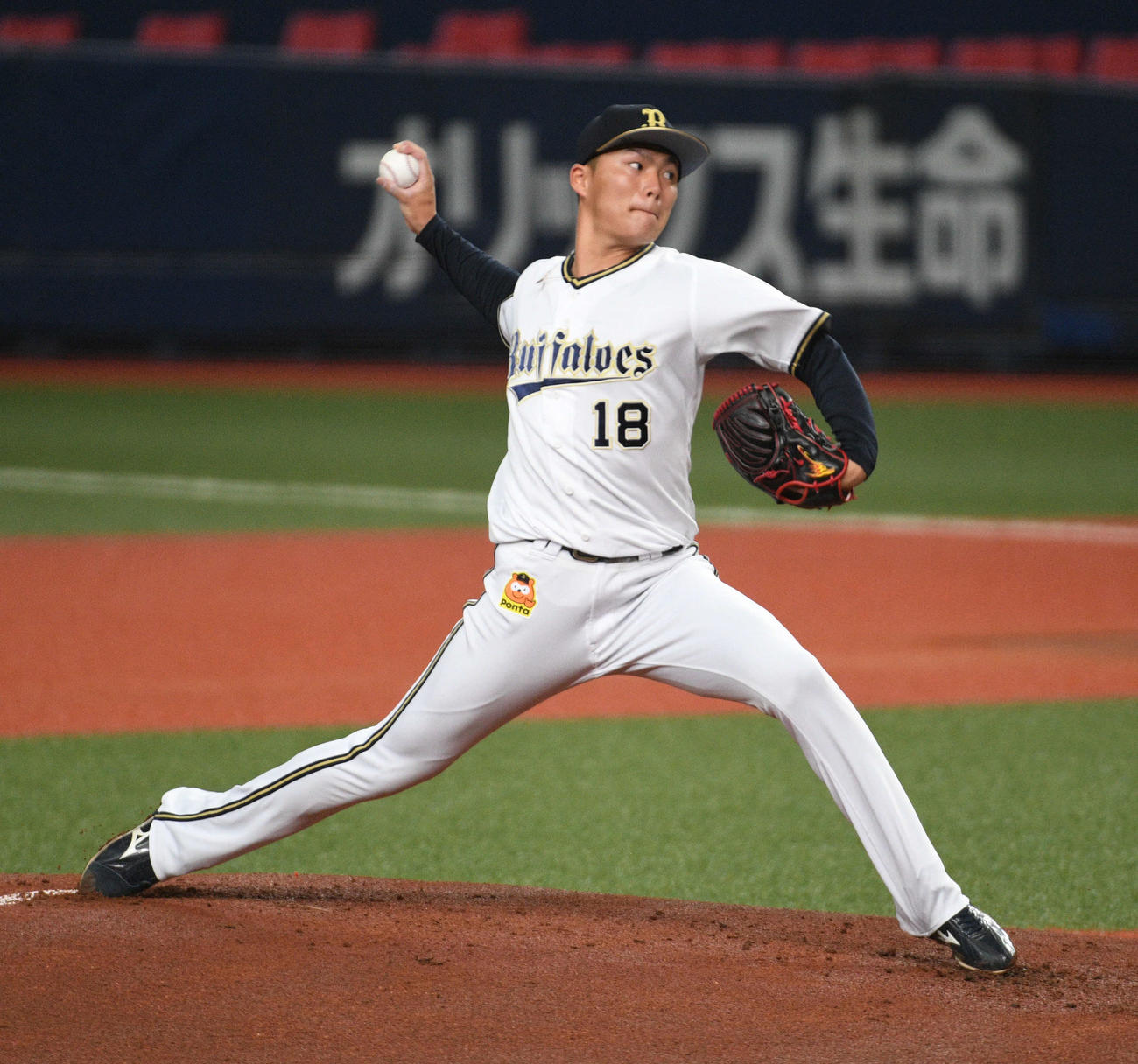 オリックス対広島　オリックス先発の山本由伸（撮影・渦原淳）