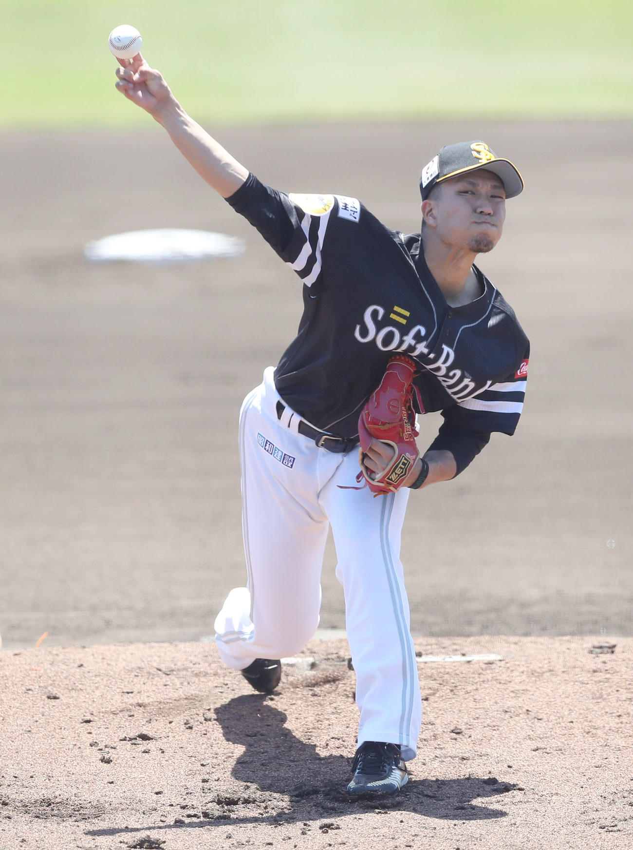 オリックス対ソフトバンク　オリックス戦に先発するソフトバンク千賀（撮影・前田充）